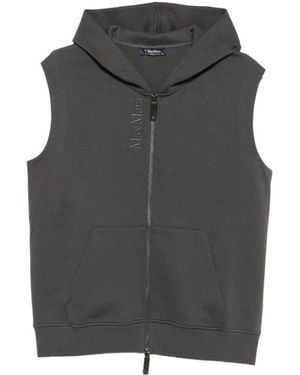 Max Mara Hoodies & Sweatvesten ,Grijs ,Katoen Ballo Sweatshirt