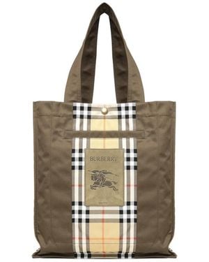 Burberry Tote Bags - Metallic
