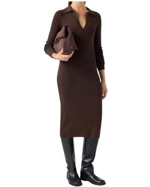 MC2 Saint Barth Octavia Merino Gebreide Jurk - Bruin