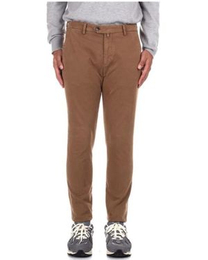 BRIGLIA Slim-Fit Trousers - Brown