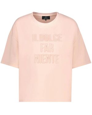 Monari Sweatshirt Met Geborduurd Script - Roze