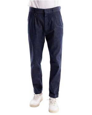 Paolo Pecora Straight Trousers - Blue