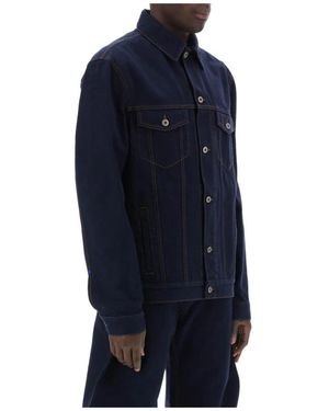 Burberry Coated Denim Jacket in Blue for Men | Lyst UK