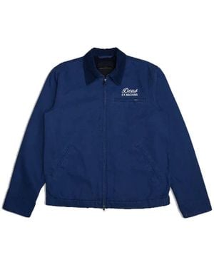 Deus Ex Machina Blaue mechaniker arbeitsjacke wolle gefüttert