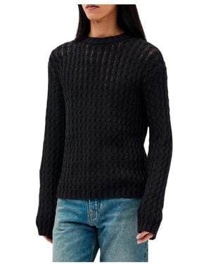 Ann Demeulemeester Round-Neck Knitwear - Noir