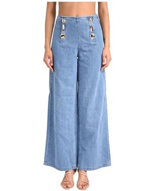 SIMONA CORSELLINI Wide Jeans - Blue