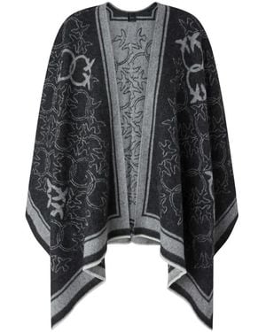 Pinko Cape Mit Love Birds Logo-Motiv - Schwarz