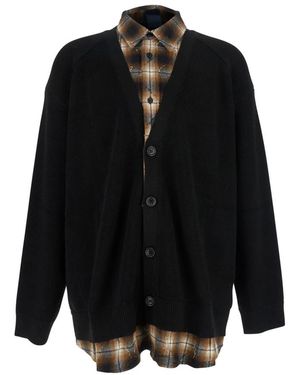 Juun.J Layered Cardigan - Schwarz