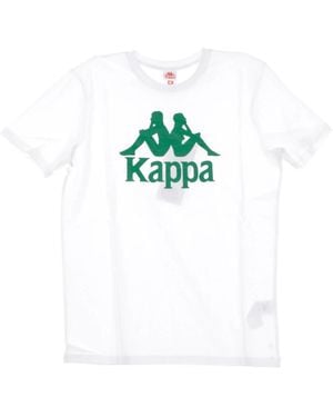 Kappa Slim Wit/Groen T-Shirt