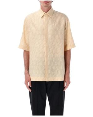 Fendi Short Sleeve Shirts - Natural