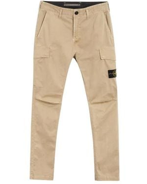 Stone Island Slim-Fit Trousers - Natural