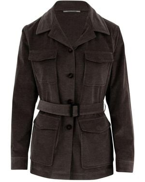 Tagliatore Belted Coats - Negro