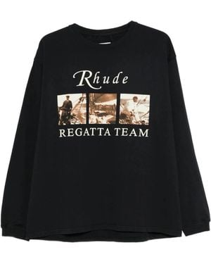 Rhude Long Sleeve Tops - Black