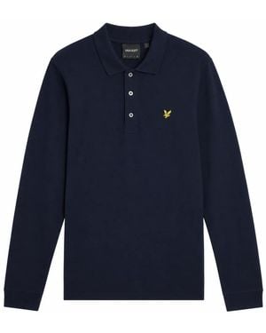 Lyle & Scott Langarm Poloshirt - Blau