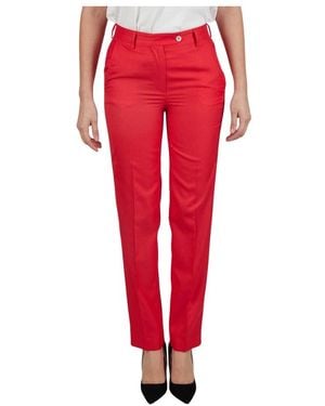 Kiton Slim-Fit Pants - Red