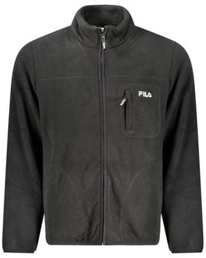 Fila Jassen ,Zwart ,Polyester Fleece Jas Volledige Rits