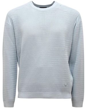 Armani Round-Neck Knitwear - Blue