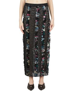 Rave Review Midi Skirts - Black