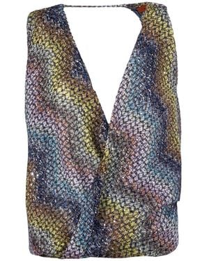 Missoni Sleeveless Tops - Blue