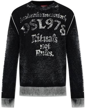 DIESEL Round-Neck Knitwear - Nero