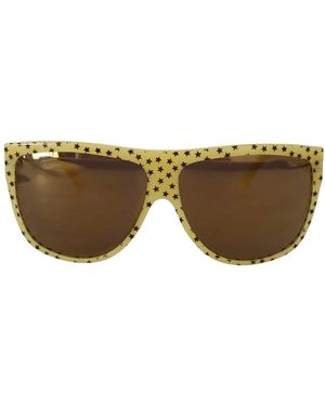 Dolce & Gabbana Chice Gelbe Sonnenbrille Mit Sternenmuster - Braun