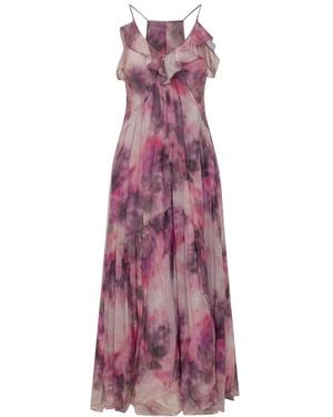 Isabel Marant Tiered Ruffle Maxi Jurk - Paars