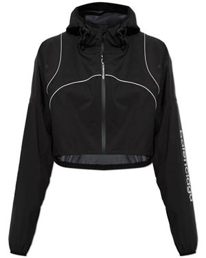 Balenciaga Jassen ,Zwart ,Katoen Korte Jas Met Capuchon