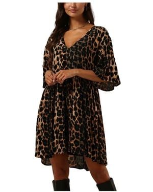 Alix The Label Animal Print Mini Kleid - Schwarz