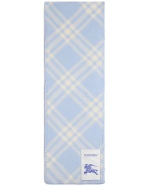 Burberry Check Wol Sjaal - Blauw