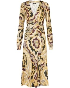 Etro Wrap Dresses - Metallic