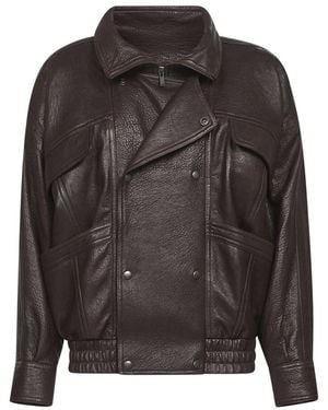 Saint Laurent Bomberjack Met Mandarijnkraag - Grijs