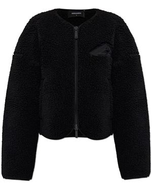 DSquared² Fleecejack Met Logo - Zwart