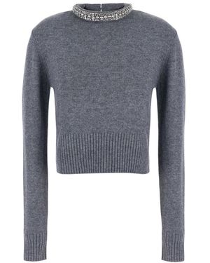 Pinko Round-Neck Knitwear - Blu