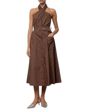 Kaos Midi Dresses - Brown