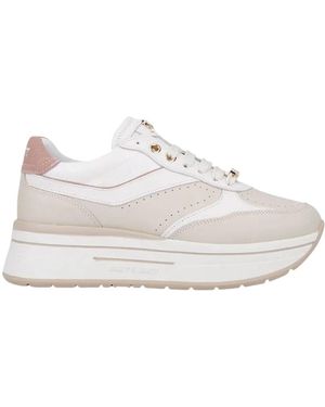 Janet & Janet Platform Sneakers Mit Metallischen Akzenten - Weiß