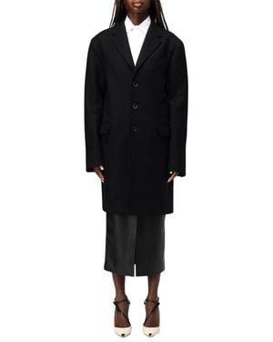 DSquared² Zwarte Wollen Jas Voor Vrouwen