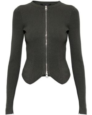 AllSaints Truien & Vesten ,Groen ,Leer Cruz Cardigan - Zwart