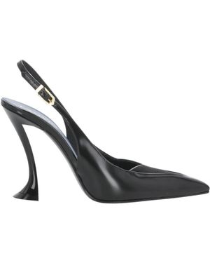 Lanvin Arrowhead Slingback - Zwart