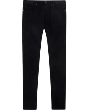Tom Ford Broeken ,Zwart ,Katoen 12 Waves Corduroy Slim Fit Broek