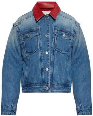 Isabel Marant Insulated Denim Jacket Devyn - Blauw