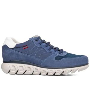 Callaghan Sneakers Van Suède En Stof Met Haaienzool - Blauw
