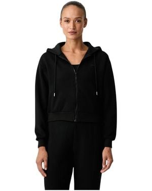 Guess Hoodies & Sweatvesten ,Zwart ,Polyester Brianna Zip-Through