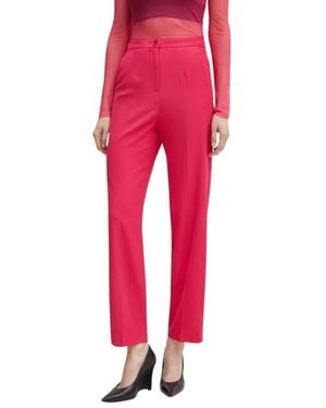 Patrizia Pepe Straight Trousers - Rojo