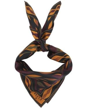 PUCCI Silky Scarves - Negro