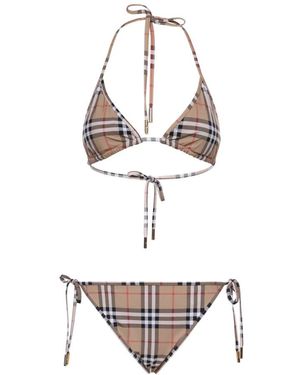 Burberry Check Triangle Bikini - Wit