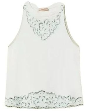 Twinset Sleeveless Tops - White
