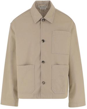 JW Anderson Jassen ,Katoen Patch Pocket Jacket - Naturel