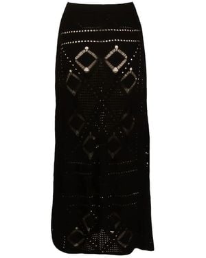 Akep Midi Skirts - Black