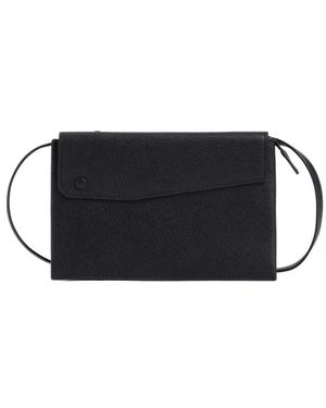 Valextra Tassen ,Zwart ,Leer Trio Crossbody Bag