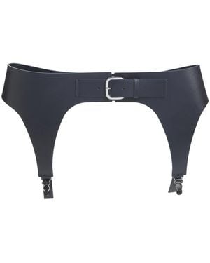 Jean Paul Gaultier Blauwe Leren Riem Stijlvolle Accessoires